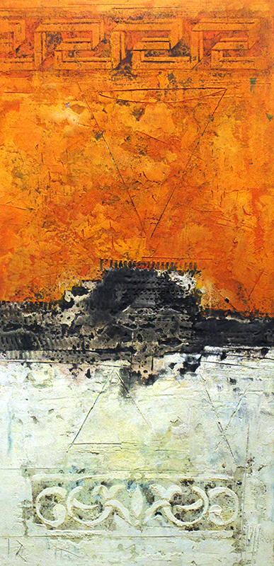 Ohne Titel Nr. 228, 2012;Mischtechnik auf Leinwand,;130 x 30 cm;Preis auf Anfrage - Galerie Wroblowski